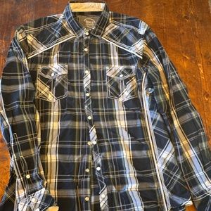 Buckle Black Plaid button down shirt